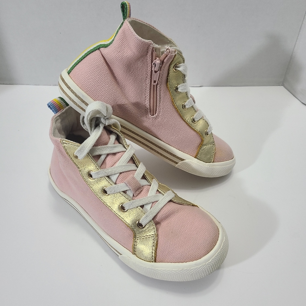 Boden Mini Hi-Top Pink Sneaker Size 33‎